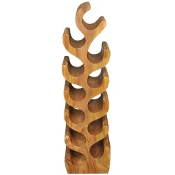 Design Flaschenregal aus Suar Massivholz - Teako^Wohnen Outlet