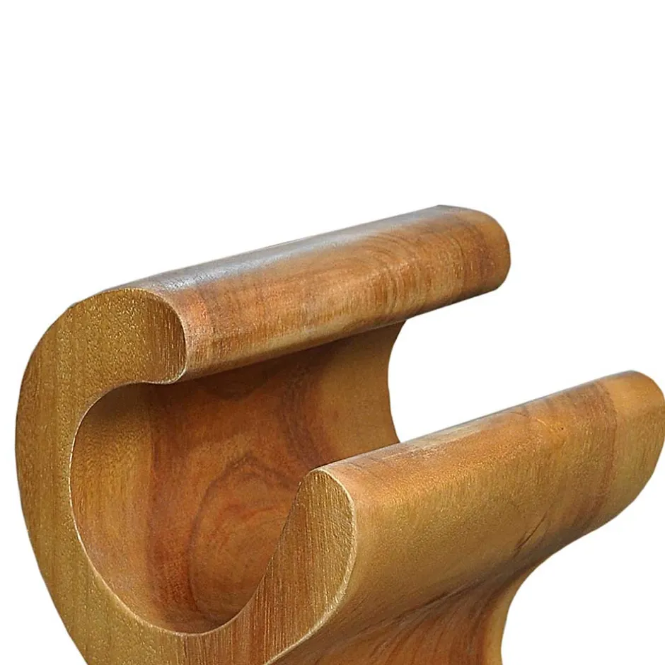 Design Flaschenregal aus Suar Massivholz - Teako^Wohnen Outlet