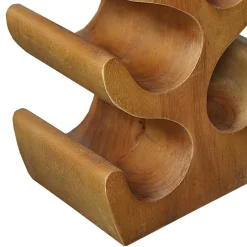 Design Flaschenregal aus Suar Massivholz - Teako^Wohnen Outlet