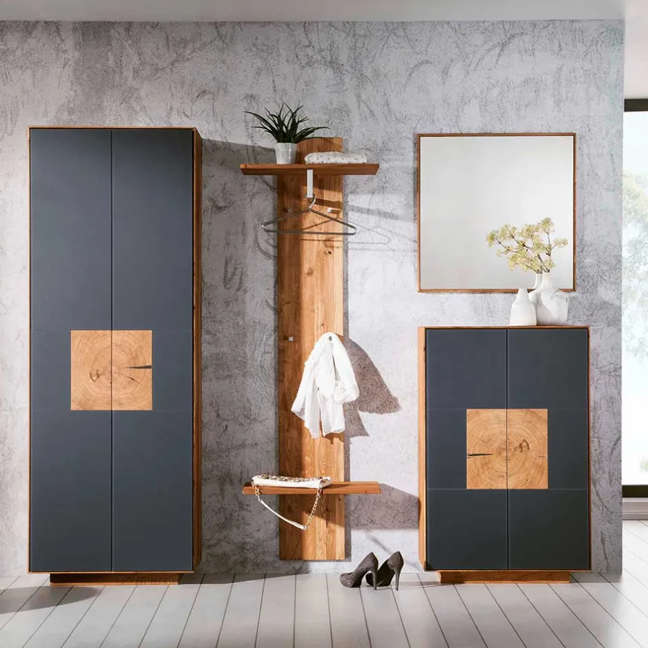 Wohnen Design Flureinrichtung Wildeiche - Mandrey (vierteilig)