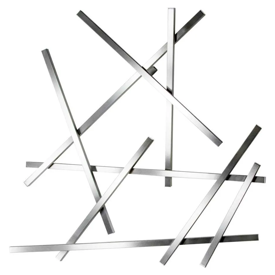 Wohnen Design Garderobe aus gebürstetem Edelstahl - Lomarios