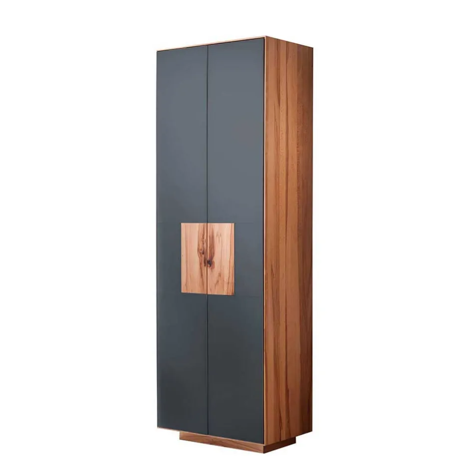 Design Garderobenschrank in Anthrazit Glas - Mandrey^Wohnen Clearance