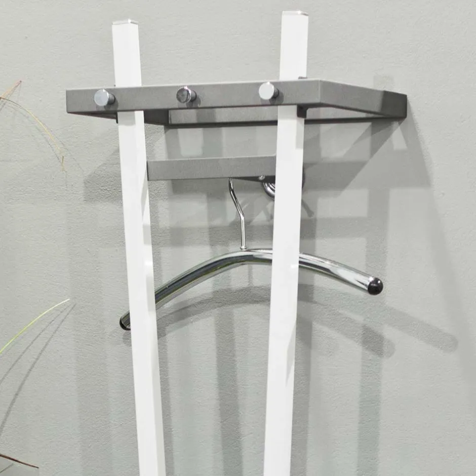 Wohnen Design Garderobenständer mit Schirmhalter Tiber in Weiß
