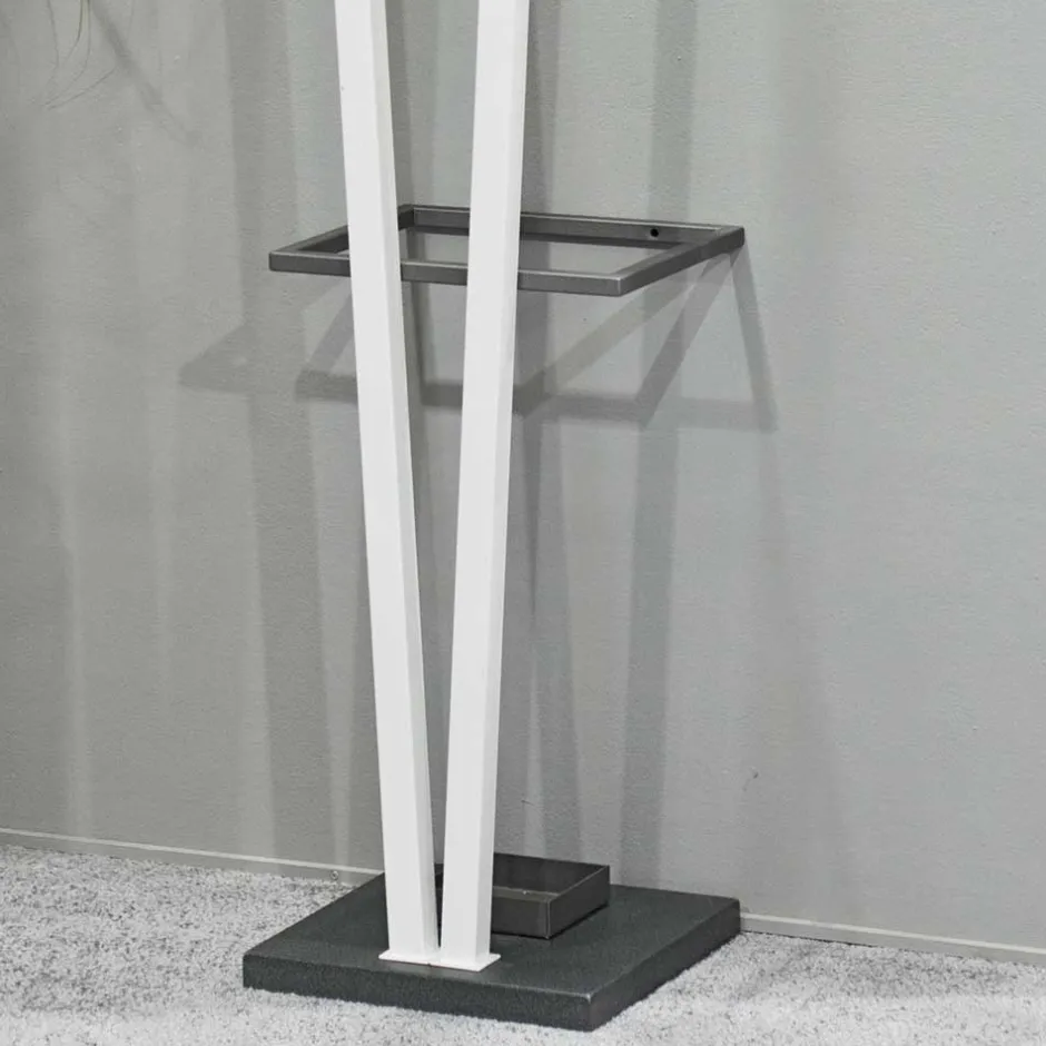 Wohnen Design Garderobenständer mit Schirmhalter Tiber in Weiß