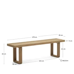 Wohnen Design Gartenbank aus Teak Recyclingholz - Torina