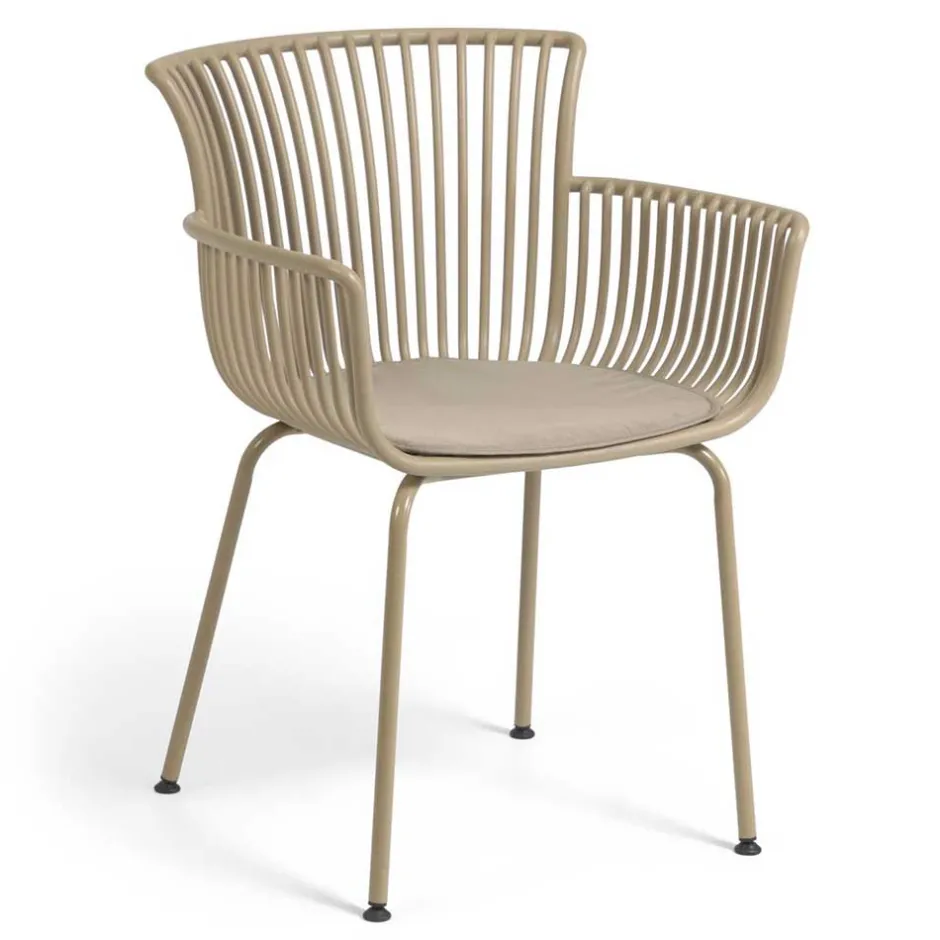 Wohnen Design Gartenstühle in Beige - Lani (4er Set)