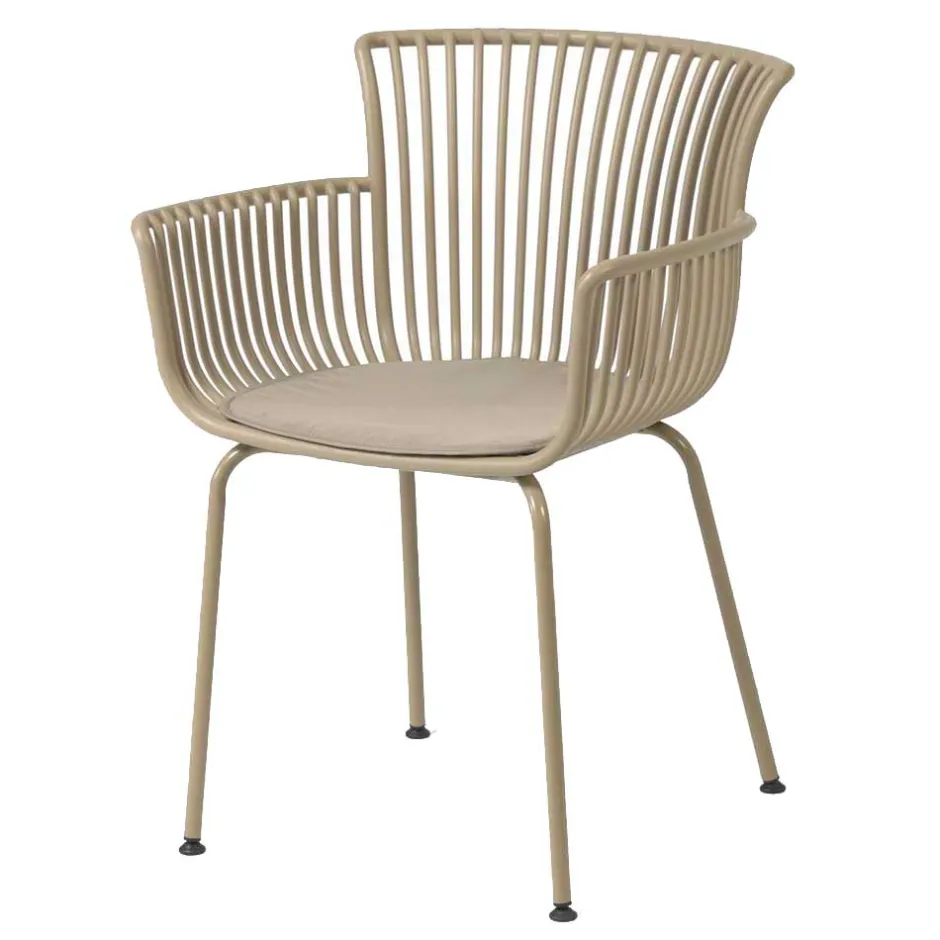 Wohnen Design Gartenstühle in Beige - Lani (4er Set)