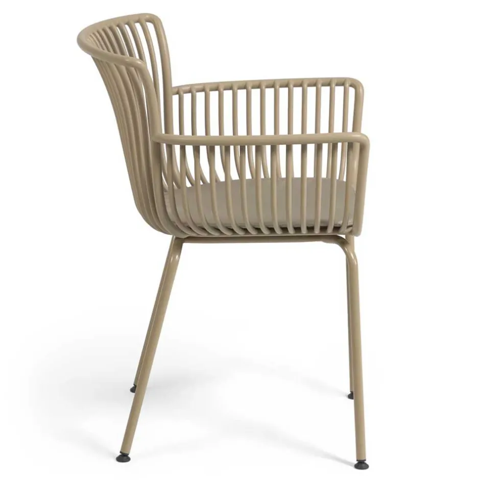 Wohnen Design Gartenstühle in Beige - Lani (4er Set)