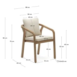 Design Gartenstühle mit Armlehnen - Faneto (4er Set)^Wohnen Online