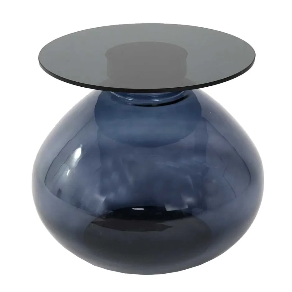 Design Glas Beistelltisch in Schwarz - Idian^Wohnen Discount