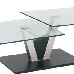 Wohnen Design Glas Couchtisch mit schwenkbarer Tischplatte - Exotica