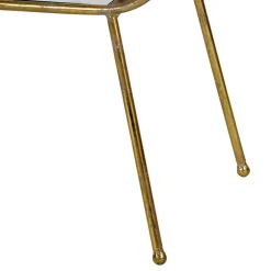 Wohnen Design Glastisch mit Gestell Messing Cateyna mit 2 Platten