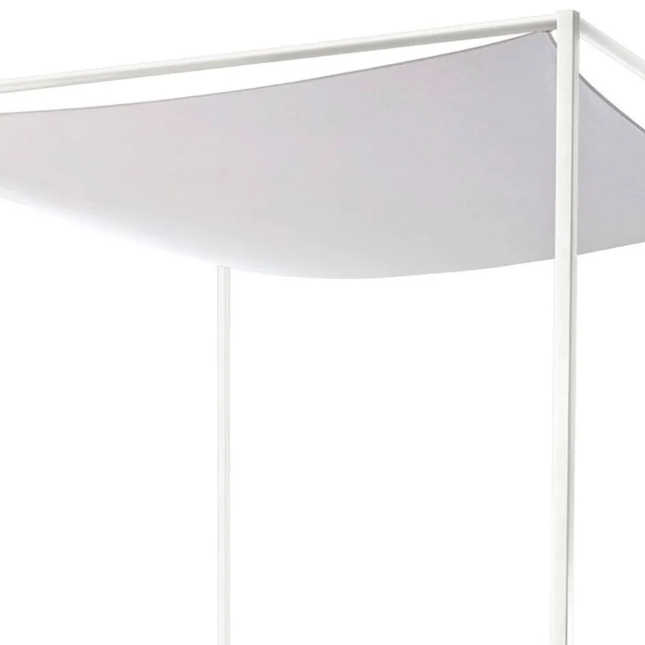 Wohnen Design Himmelbett in Eiche Natur & Weiß - Risa