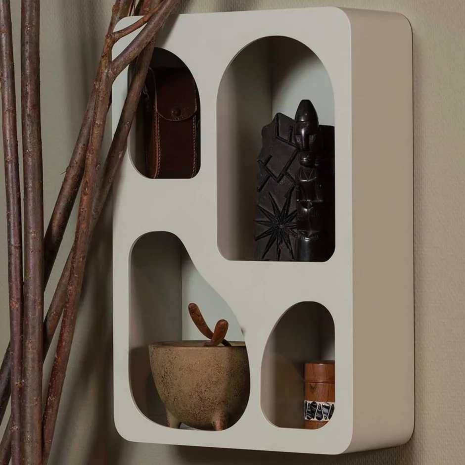 Wohnen Design Hängeregal in Hellgrau - Martinus