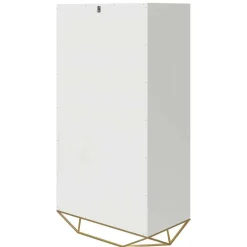 Wohnen Design Hochkommode in Weiß & Gold - Fiolpedo
