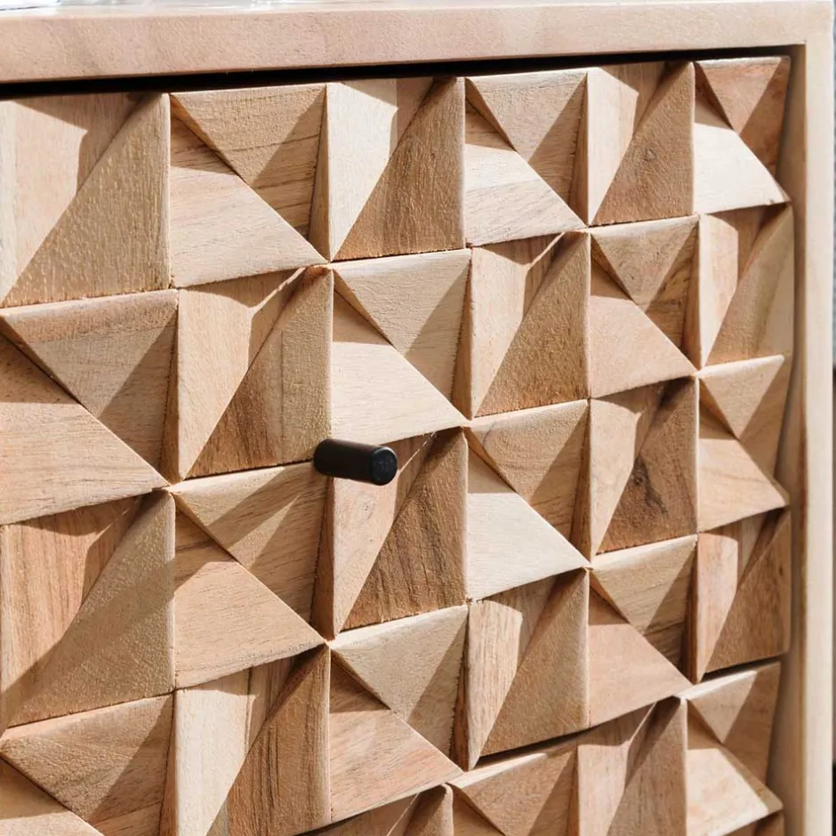 Wohnen Design Holz Nachtkommode aus Akazie - Liniavo