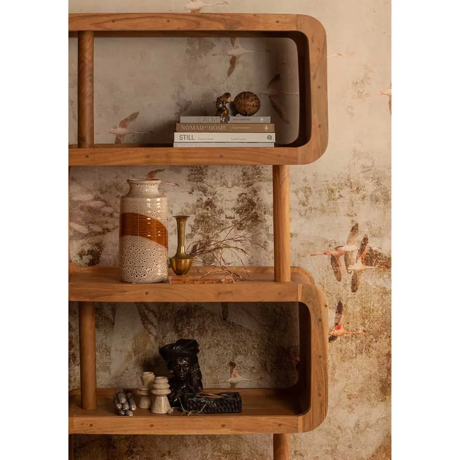 Wohnen Design Holzregal aus Akazie Massivholz - Selrito