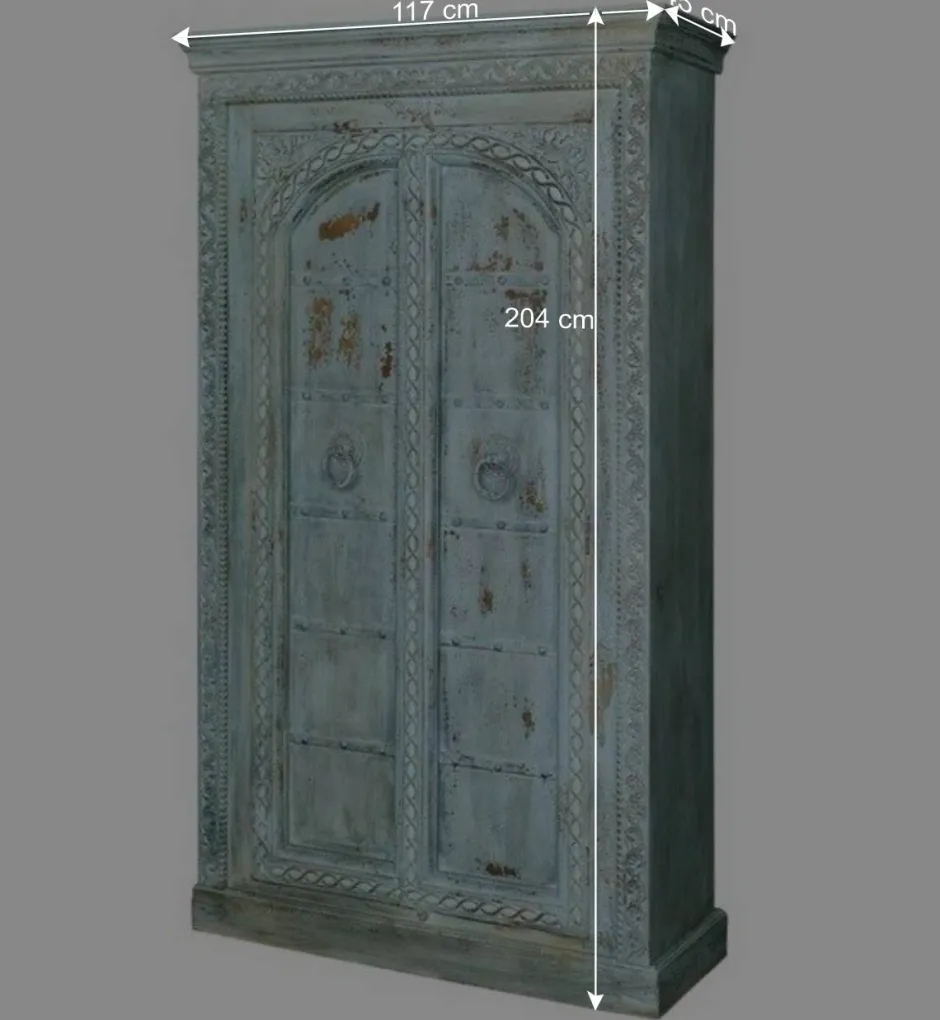 Design Holzschrank in Türkis - Francys^Wohnen New