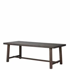 Wohnen Design Holztisch aus Eiche dunkel lackiert und gebürstet - Vedraza