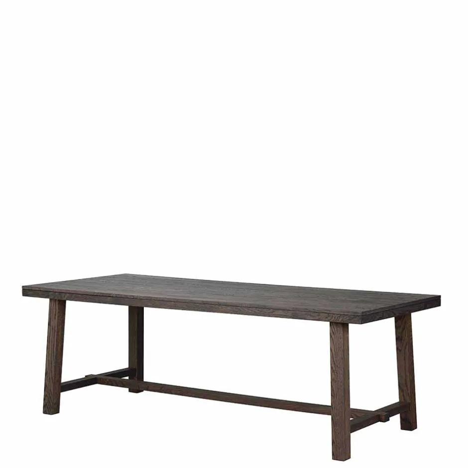 Wohnen Design Holztisch aus Eiche dunkel lackiert und gebürstet - Vedraza