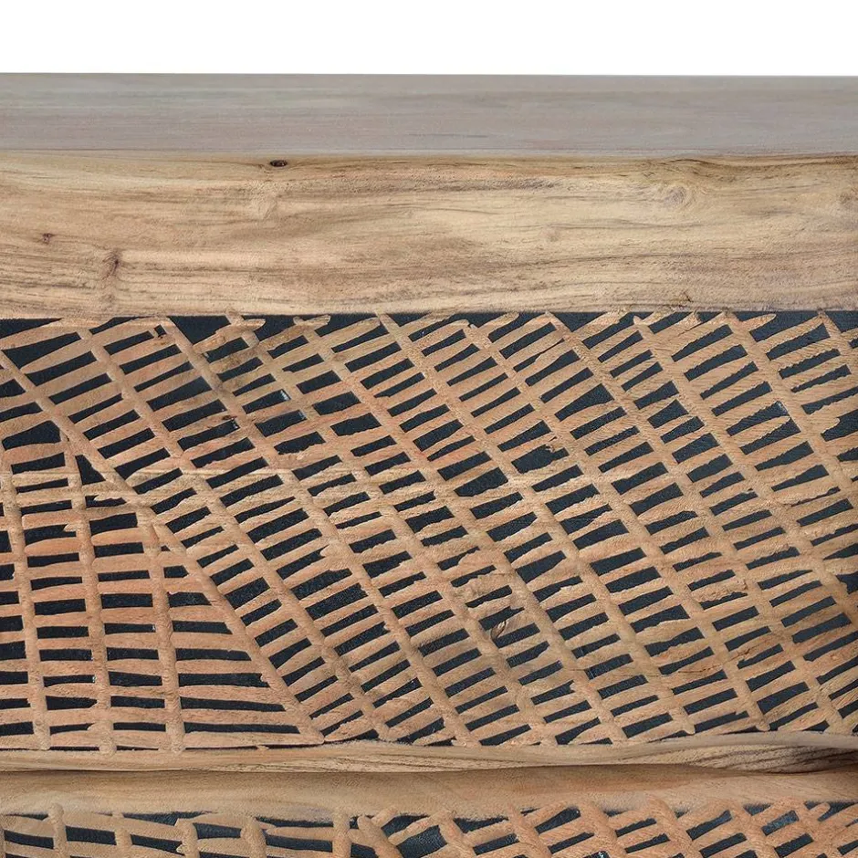 Wohnen Design Kombi-Kommode aus Massivholz - Merlan