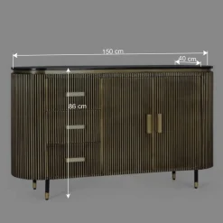 Design Kombi-Kommode mit Marmorplatte - Hayato^Wohnen Best