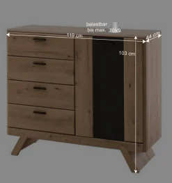 Design Kombikommode 119x103x44 cm - Larinca^Wohnen Online