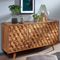 Wohnen Design Kommode aus Sheesham Massivholz - Coroco