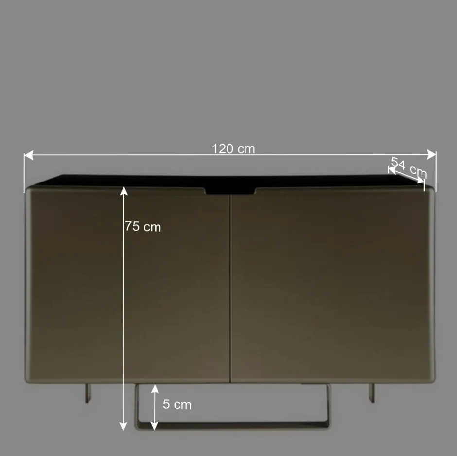 Wohnen Design Kommode mit zwei Türen - Vin