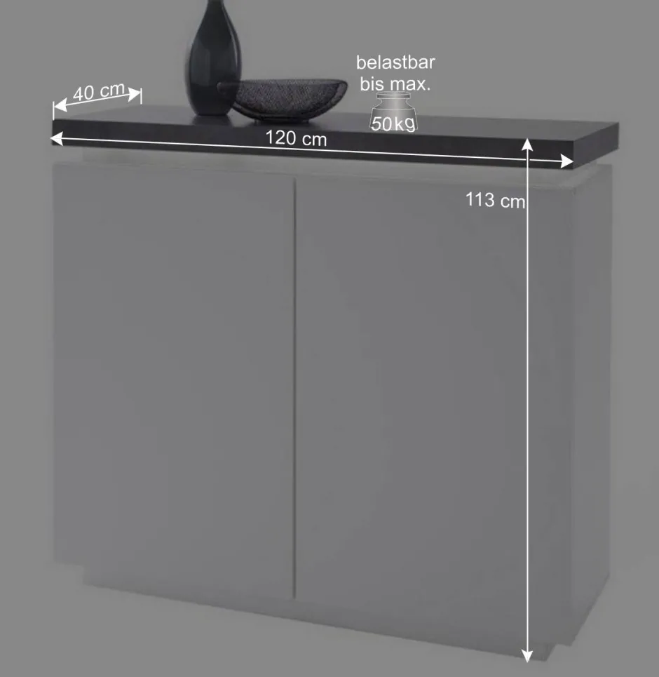 Design Kommode Rebelvo mit dimmbarer LED Beleuchtung^Wohnen