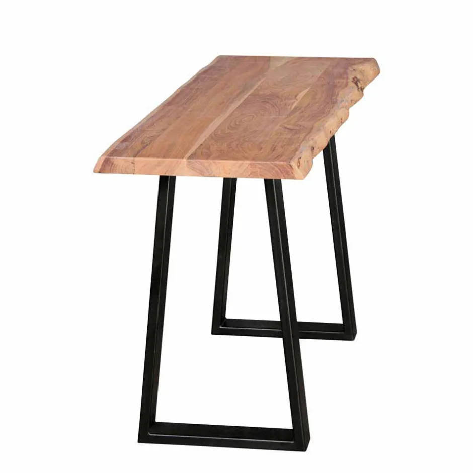 Wohnen Design Konsole Lussina mit Holzplatte Baumkante Akazie