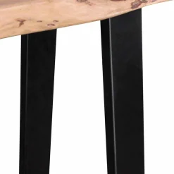 Wohnen Design Konsole Lussina mit Holzplatte Baumkante Akazie