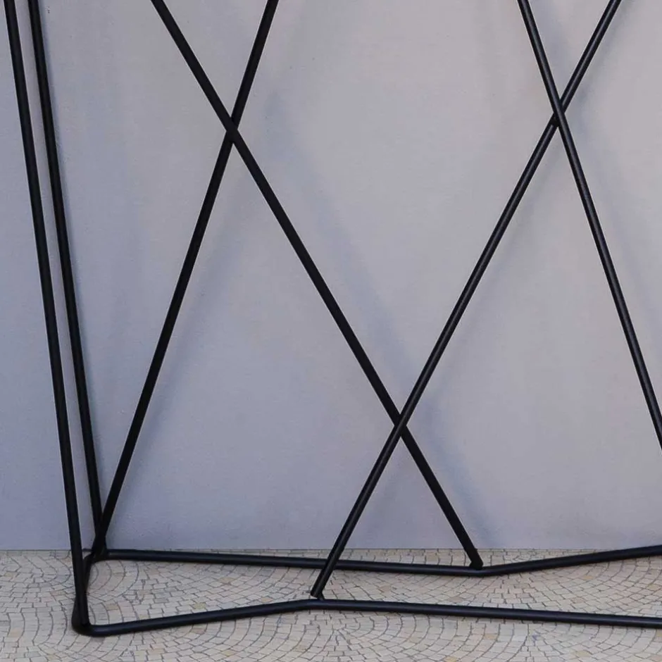 Wohnen Design Konsolentisch aus Stahl in Schwarz - Skadiva