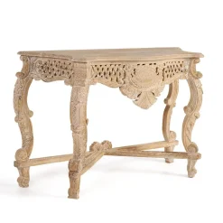 Wohnen Design Konsolentisch in Mangoholz White Wash - Chiety