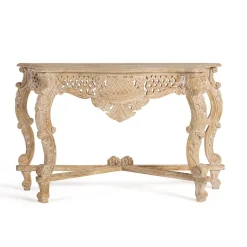 Wohnen Design Konsolentisch in Mangoholz White Wash - Chiety