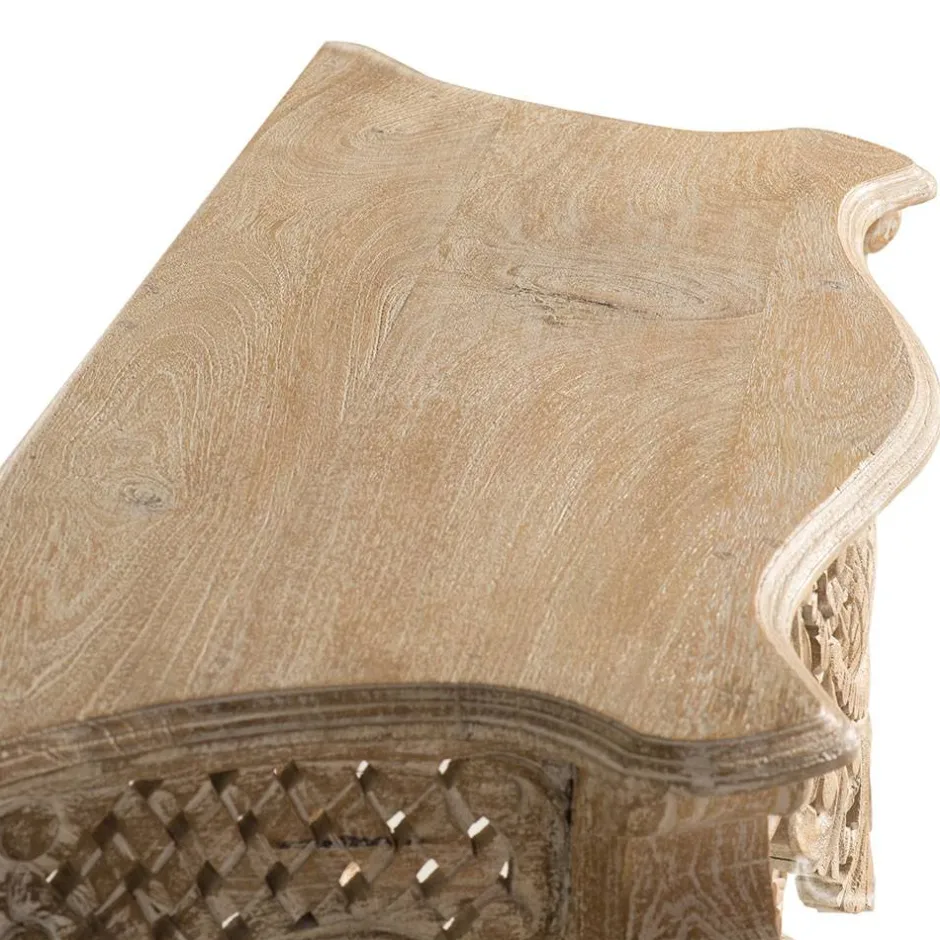 Wohnen Design Konsolentisch in Mangoholz White Wash - Chiety