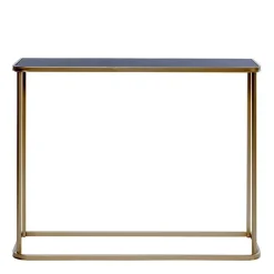 Design Konsolentisch mit schwarz getönter Glasplatte - Joosu^Wohnen Discount