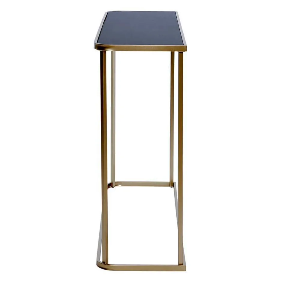 Design Konsolentisch mit schwarz getönter Glasplatte - Joosu^Wohnen Discount