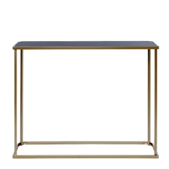 Design Konsolentisch mit schwarz getönter Glasplatte - Joosu^Wohnen Discount