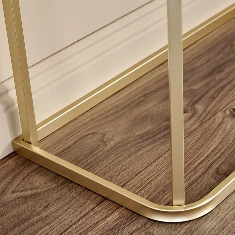 Design Konsolentisch mit schwarz getönter Glasplatte - Joosu^Wohnen Discount