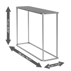 Design Konsolentisch mit schwarz getönter Glasplatte - Joosu^Wohnen Discount