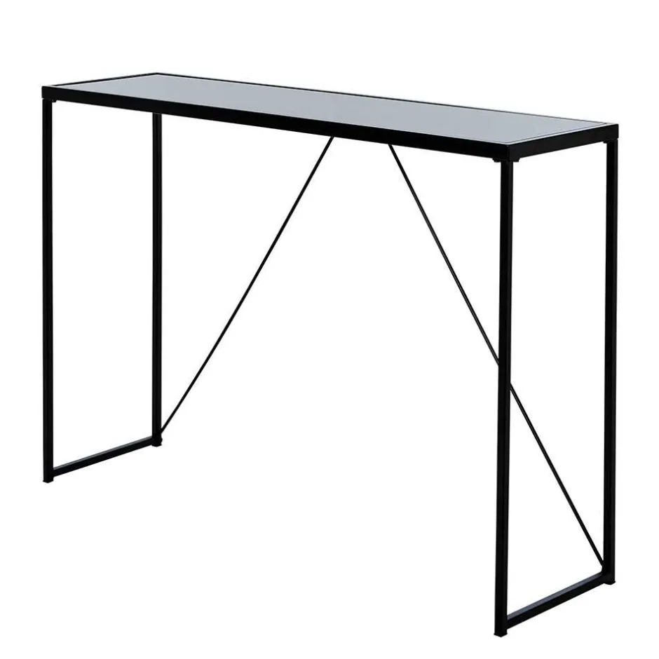 Design Konsolentisch mit Schwarzglas Platte - Burano^Wohnen Sale
