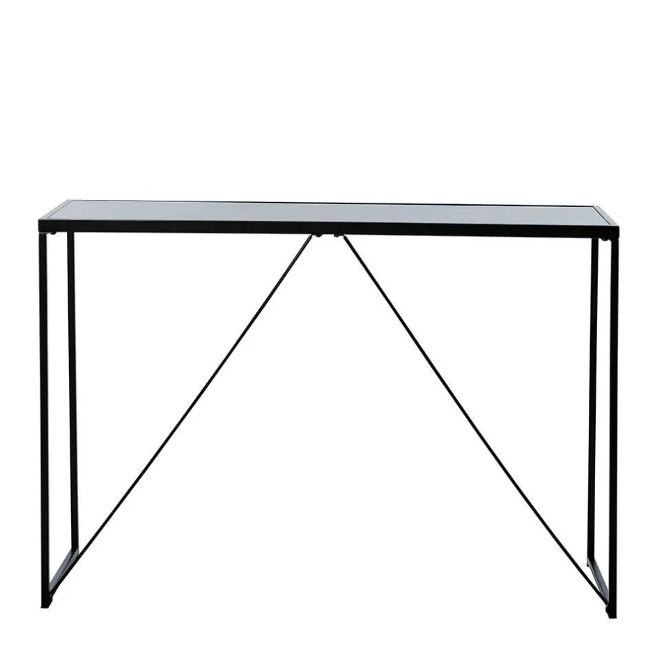 Design Konsolentisch mit Schwarzglas Platte - Burano^Wohnen Sale
