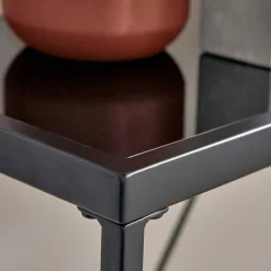 Design Konsolentisch mit Schwarzglas Platte - Burano^Wohnen Sale