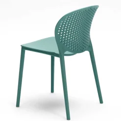 Wohnen Design Kunststoffstuhl für Garten Zajan in Türkis (4er Set)