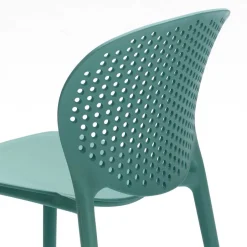 Wohnen Design Kunststoffstuhl für Garten Zajan in Türkis (4er Set)