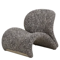 Wohnen Design Loungesessel in Dunkelbraun meliert - Sacalobra