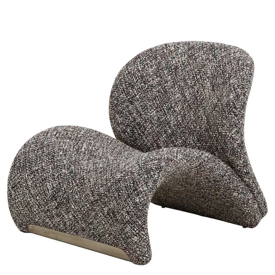 Wohnen Design Loungesessel in Dunkelbraun meliert - Sacalobra