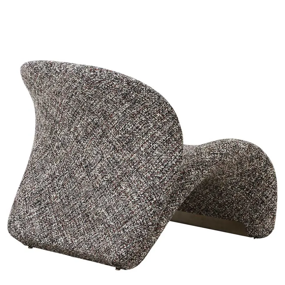 Wohnen Design Loungesessel in Dunkelbraun meliert - Sacalobra