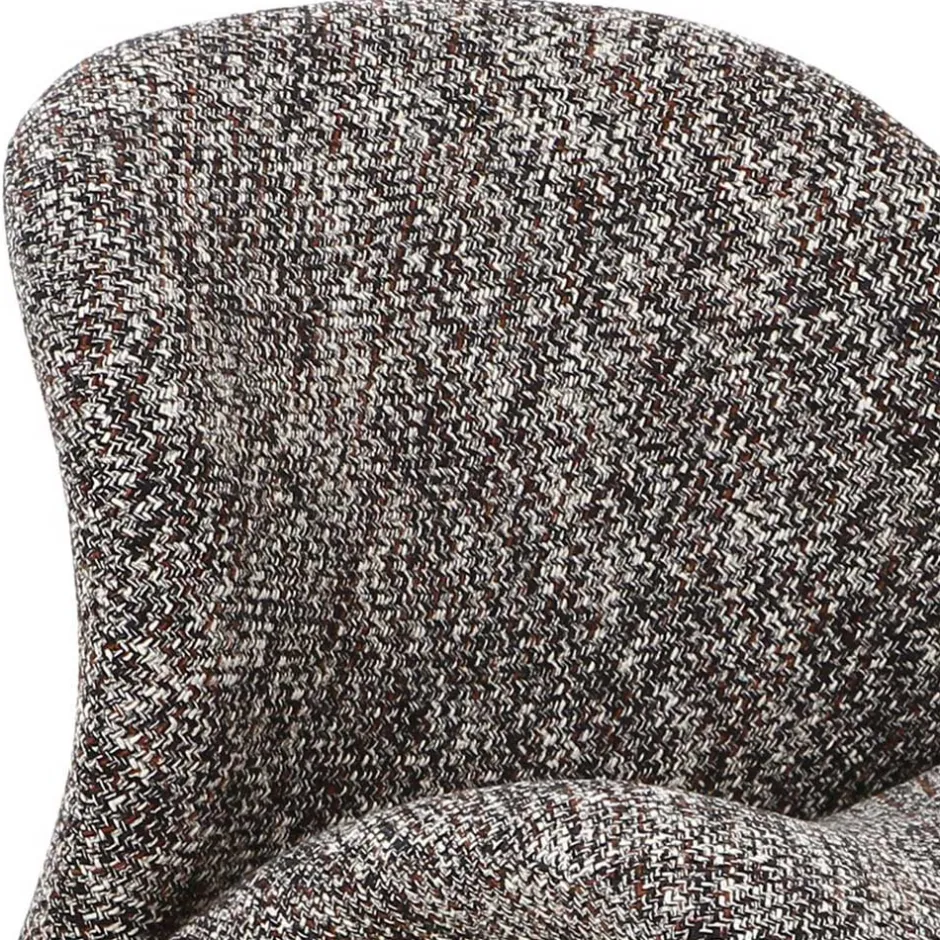 Wohnen Design Loungesessel in Dunkelbraun meliert - Sacalobra